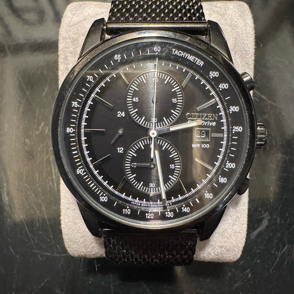 Citizen Black Mesh Chronograph Watch